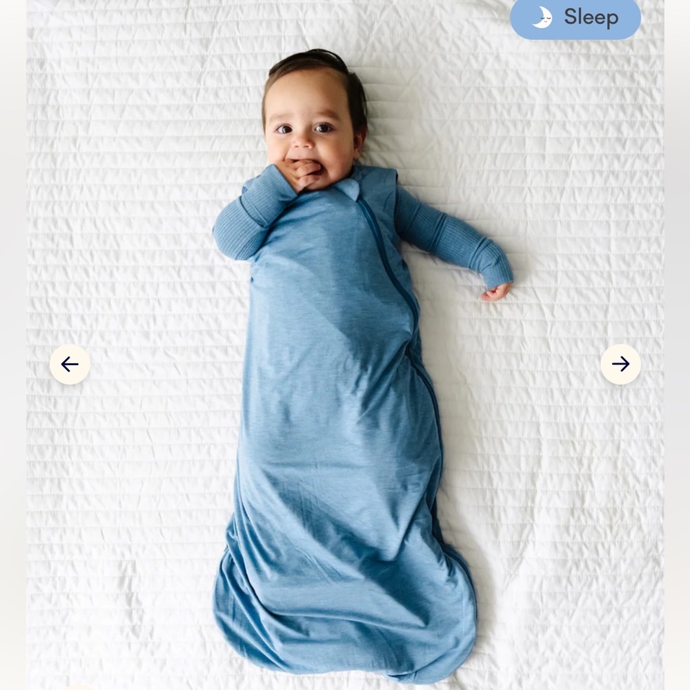 Little Sleepies Heather Blue Sleepy Bag 0-6 Months